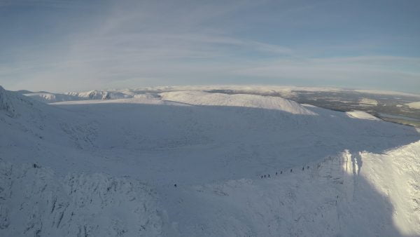 Fiacaill Ridge scrambling in Winter