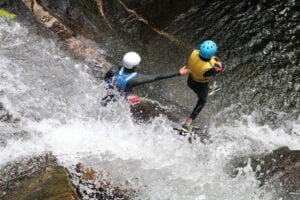 waterfall jump canyoning