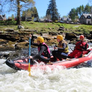 Duckies rafting in Scotland