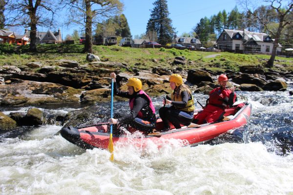 Duckies rafting in Scotland