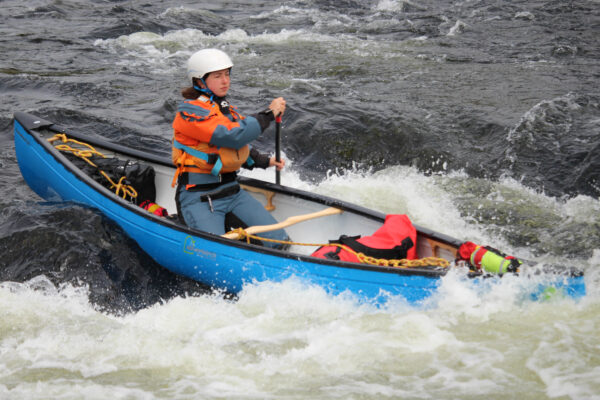 White Water Safety & Rescue Training canoe