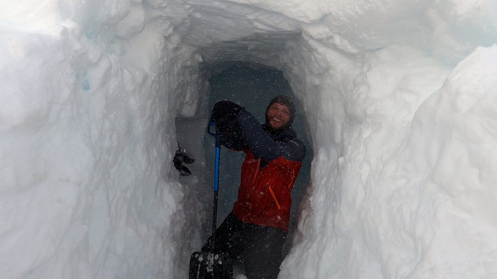 Snowholing in Scotland