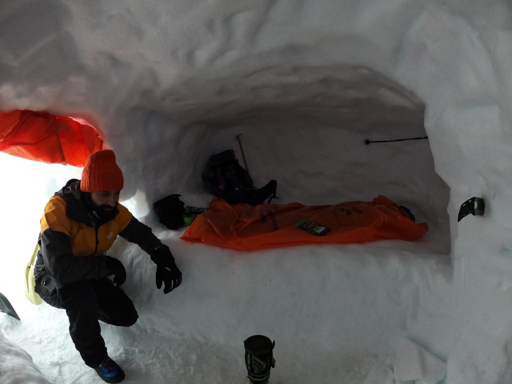 Snowholing in Scotland