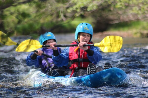 river kayaking in aviemore, cairngorms, scotland