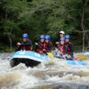 White Water Rafting River Garry excited