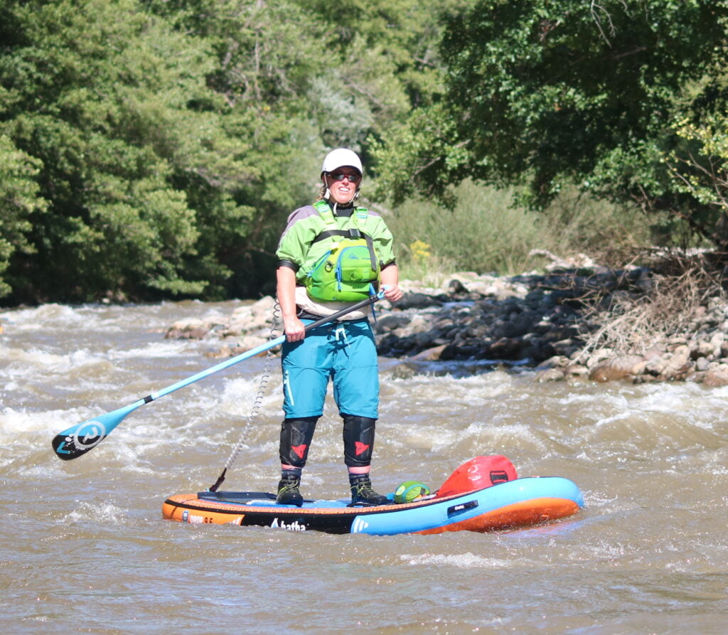 whitewater stand up paddleboarding sun Noguera Pallaressa