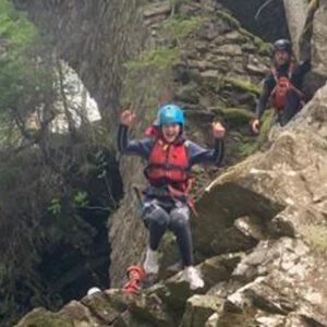 Canyoning adventure at Bruar Falls in Scotland with Active Outdoor Pursuits