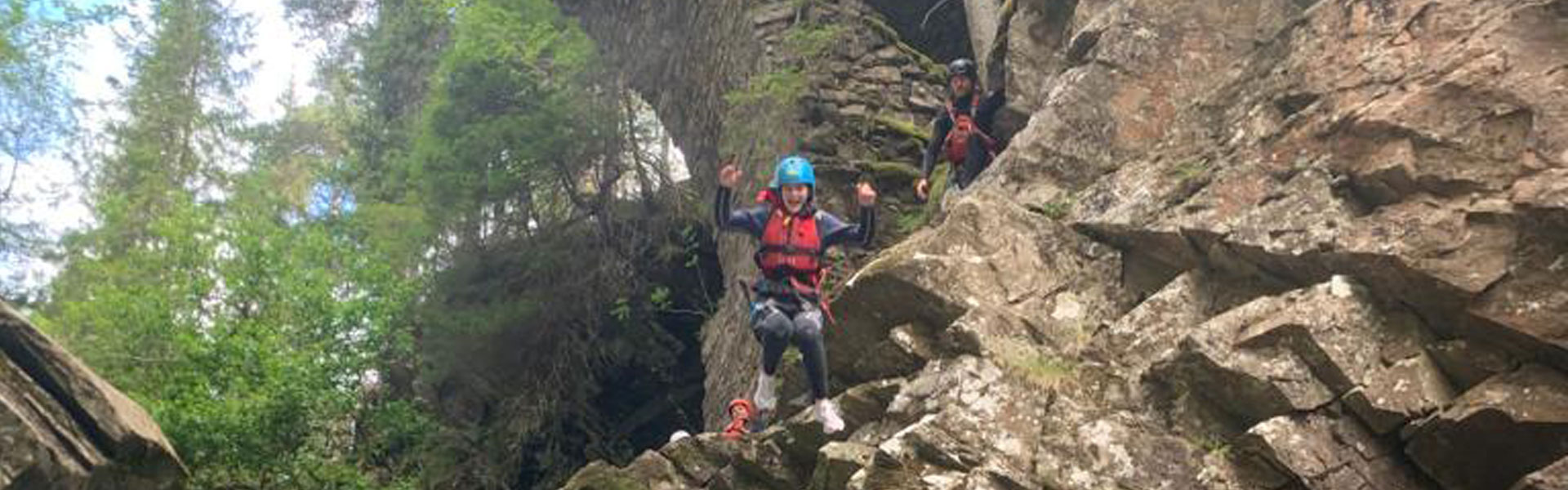 Canyoning adventure at Bruar Falls in Scotland with Active Outdoor Pursuits