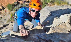 Active Outdoor Pursuits Learn to Trad Climb Instructor training course climbing ben